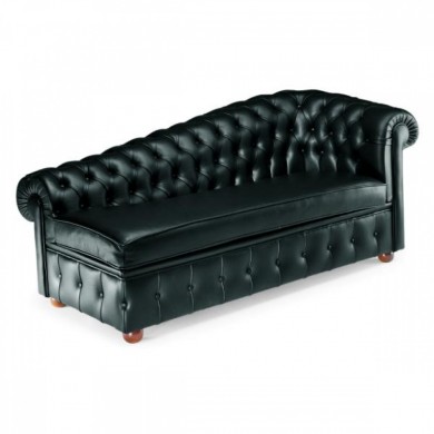 CHESTER capitonné daybed in leather various finishes