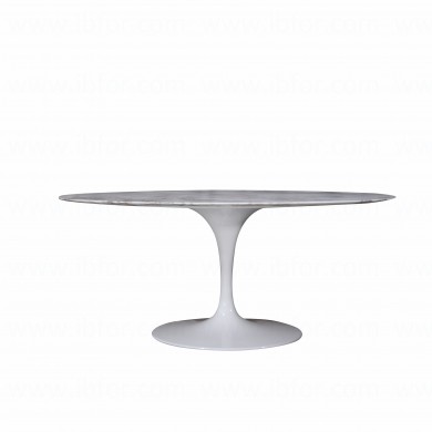 Round/oval TULIP table in Calacatta Oro marble, various sizes