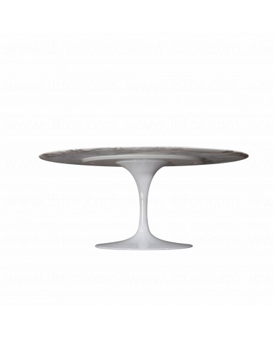 Table TULIP ronde/ovale en marbre Calacatta Oro, différentes