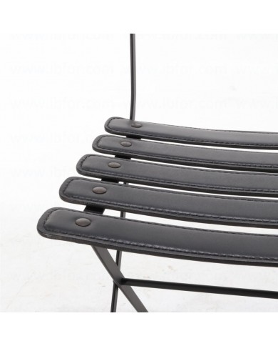 FLIK folding chair in leather in various colours