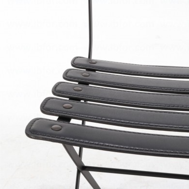 FLIK folding chair in leather in various colours
