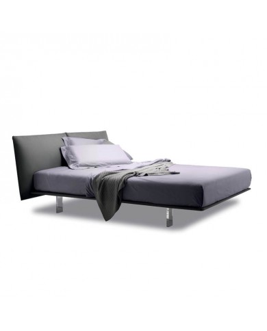 IRON double bed in fabric or leather various colours