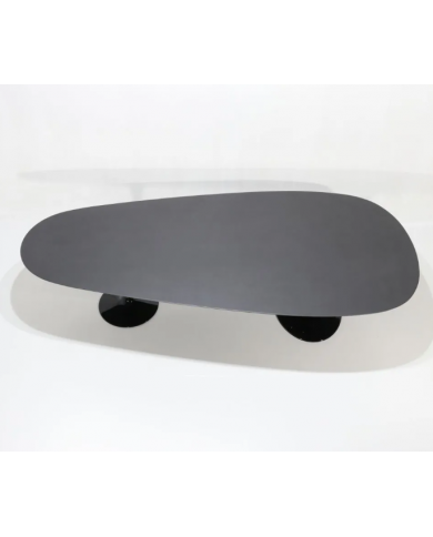 DROP-Tisch aus schwarzem oder weißem Flüssiglaminat
