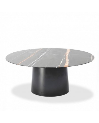 ANDROMEDA-Tisch aus schwarzem Guinea-Marmor, verschiedene Größen