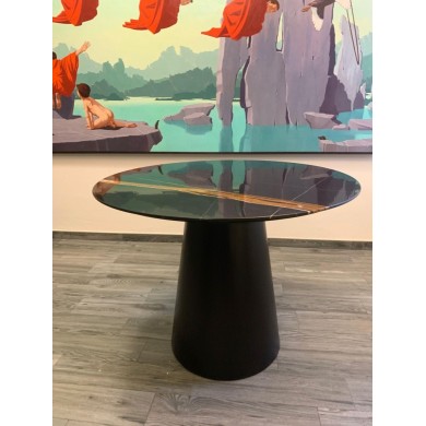 Table ANDROMEDA en marbre Noir de Guinée, différentes tailles