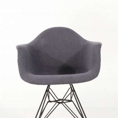 DAR armchair in fabric, leather or velvet in various colours