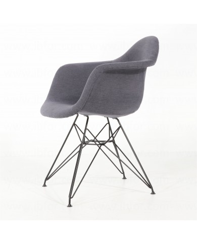 DAR armchair in fabric, leather or velvet in various colours