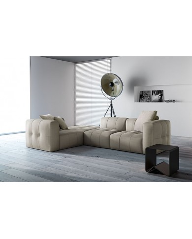 Modulares Sofa BOLLA aus getuftetem Leder – SIEHE