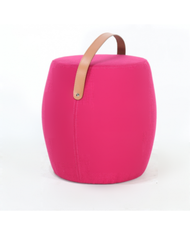 ADDY pouf in fabric, leather or velvet in various colours