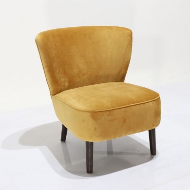ABBEY armchair in fabric, leather or velvet in various colours