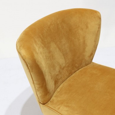 ABBEY armchair in fabric, leather or velvet in various colours