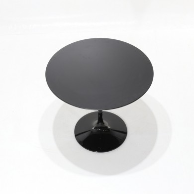 TULIP round/oval black liquid laminate table in various sizes