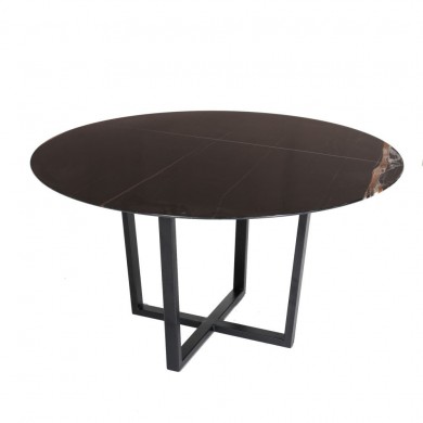 Runder Tisch AVA mit Marmorplatte, verschiedene Größen und