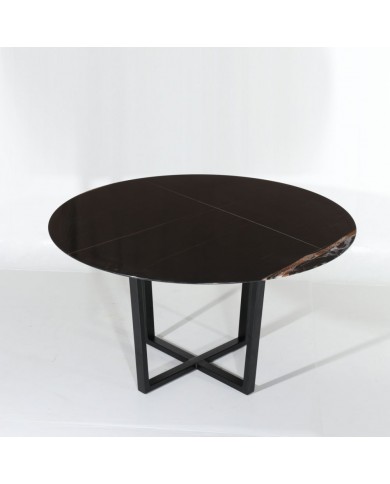 Table ronde AVA avec plateau en marbre, différentes tailles et