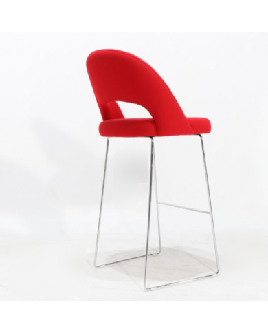 EXECUTIVE stool in fabric, leather or velvet, various colours