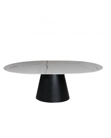 EXTENDABLE ANDROMEDA table round/oval ceramic top in various
