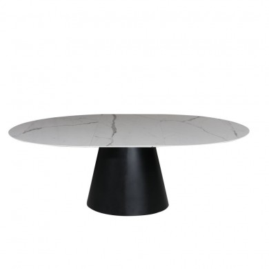 AUSZIEHBARER ANDROMEDA-Tisch mit runder/ovaler Platte aus