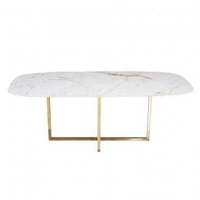AVA-Tisch mit tonnenförmiger Platte aus Keramik, verschiedene