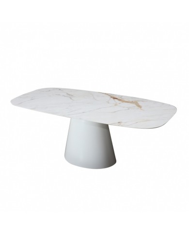 ANDROMEDA tonnenförmiger Tisch aus Keramik in verschiedenen