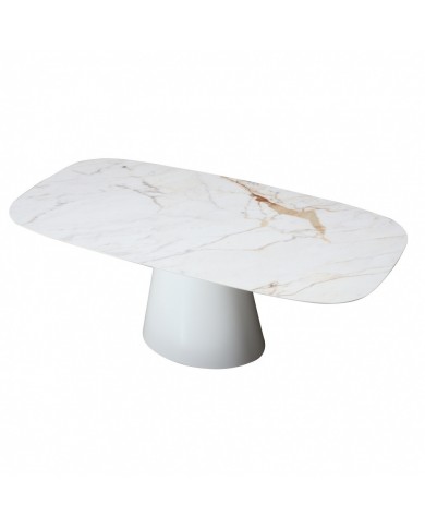 ANDROMEDA tonnenförmiger Tisch aus Keramik in verschiedenen