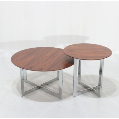 Ensemble de 2 tables en bois SIDNEY de différentes tailles et