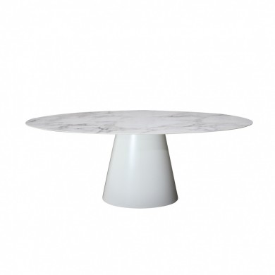 ANDROMEDA table in marble effect ceramic, various finishes and