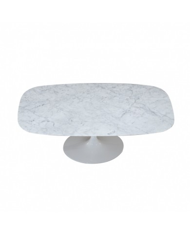 TULIP table with barrel top in Carrara marble, various sizes