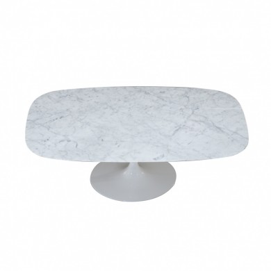 Tavolo TULIP piano a botte in marmo Carrara varie misure