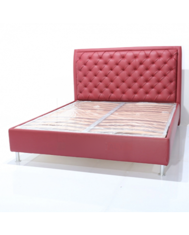 ELEGANT double bed in leather in various colours
