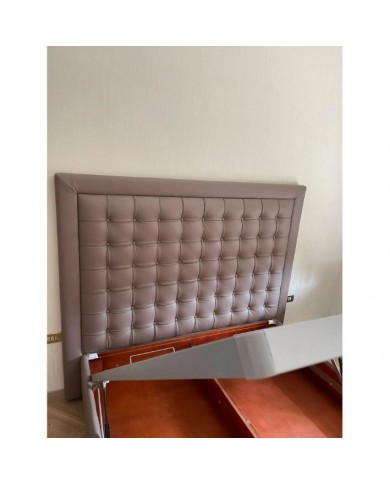 ELEGANT double bed in leather in various colours