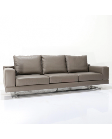 MONTREAL ROLL 3-Sitzer-Sofa aus Leder oder Stoff in