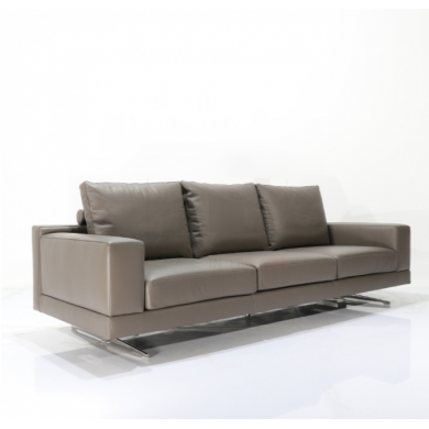 MONTREAL ROLL 3-seater sofa in leather or fabric in various