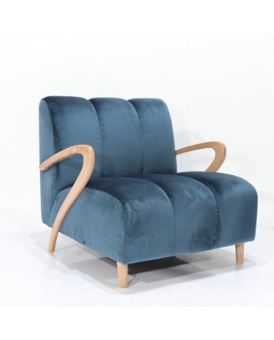 AGATA armchair in fabric, leather or velvet in various colours
