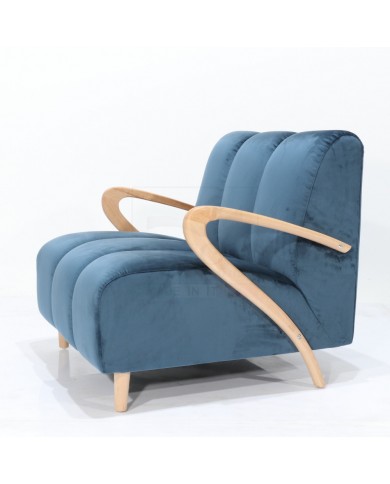 AGATA armchair in fabric, leather or velvet in various colours