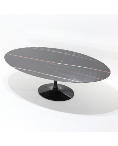 Table TULIP, plateau rond/ovale en céramique, différentes