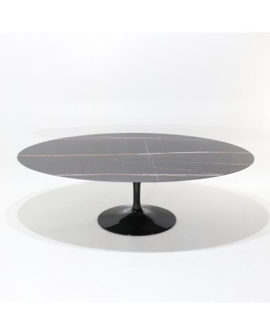 TULIP table, round/oval top in ceramic, various finishes and