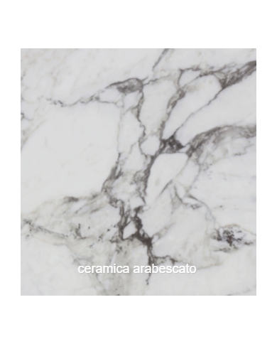 OVAL top in marble effect ceramic, various sizes and finishes