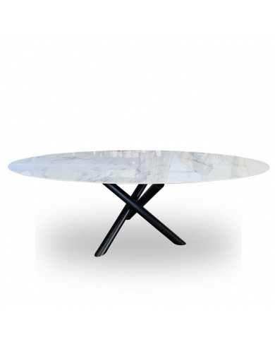 Ovaler X-TABLE-Keramiktisch in verschiedenen Größen und