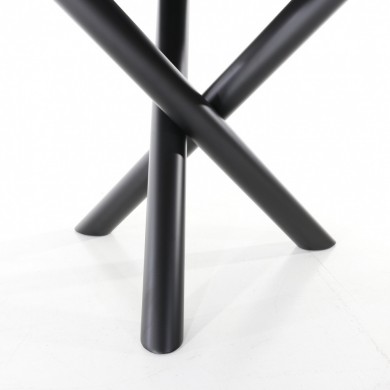 Round ceramic X-TABLE table in various sizes and finishes