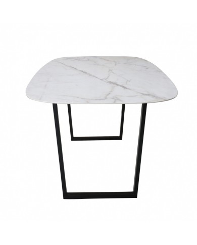 ARTE-Tisch mit tonnenförmiger Platte aus Keramik, verschiedene