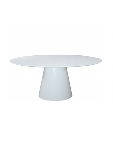 ANDROMEDA-Tisch, runde/ovale Platte aus flüssigem Laminat