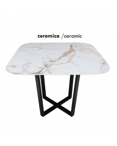 AVA square ceramic table in various finishes and sizes