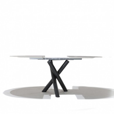 Table extensible X-TABLE avec plateau en céramique effet marbre