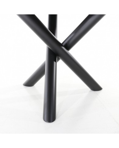 Ausziehbarer X-TABLE-Tisch mit Keramikplatte in Marmoroptik in