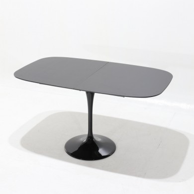 TULIP table with extendable barrel top in liquid laminate