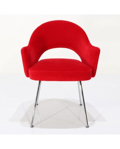 EXECUTIVE-Sessel mit Armlehnen, Metallbeine aus Stoff, Leder