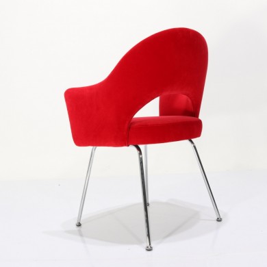 EXECUTIVE armchair with armrests and metal legs in fabric