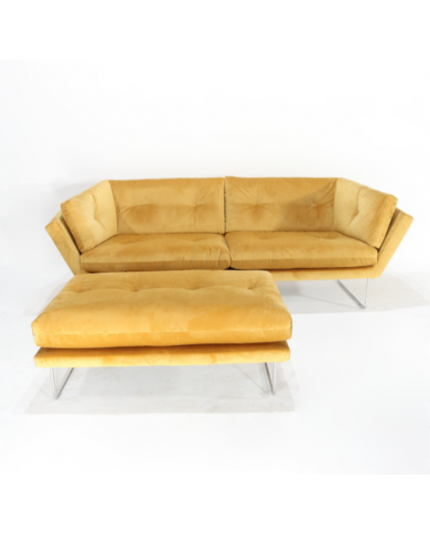 IRVIN sofa in fabric, leather or velvet various colours