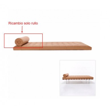 Replacement daybed HEADREST ROLLER in leather in various colours