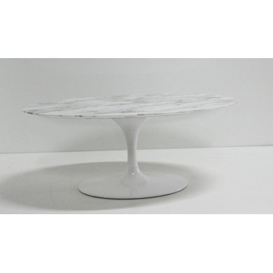 Oval TULIP coffee table in marble various sizes and finishes